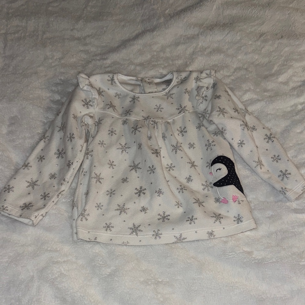Carter's 24mo White and Gray Penguin Sweater